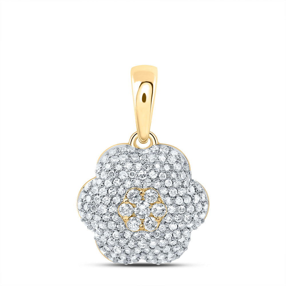 5/8CTW-DIA NK FASHION FLOWER PENDANT Daisy Joyeria
