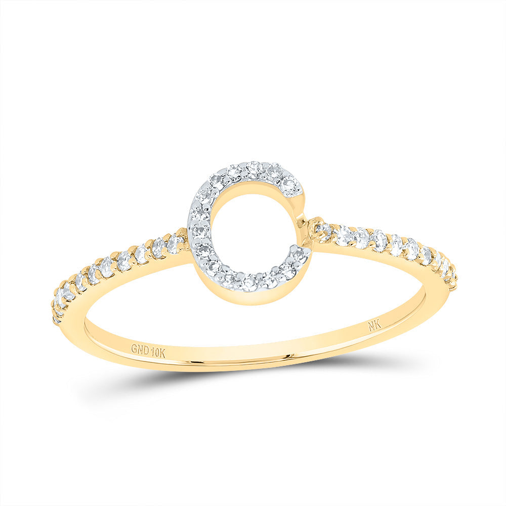1/6CTW-DIA NK GIFT INITIAL "C" RING 7 Daisy Joyeria