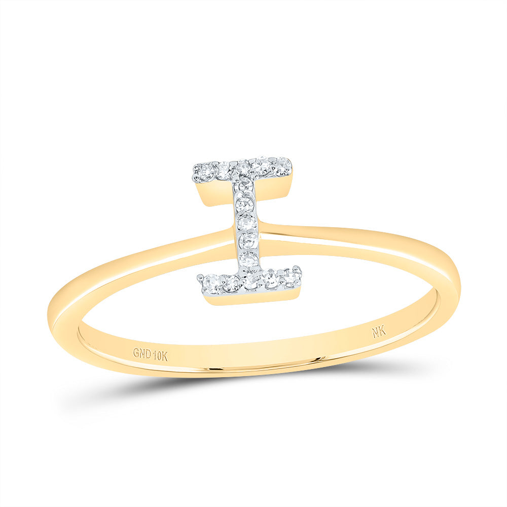 1/20CTW-DIA NK GIFT INITIAL "I" RING 7 Daisy Joyeria