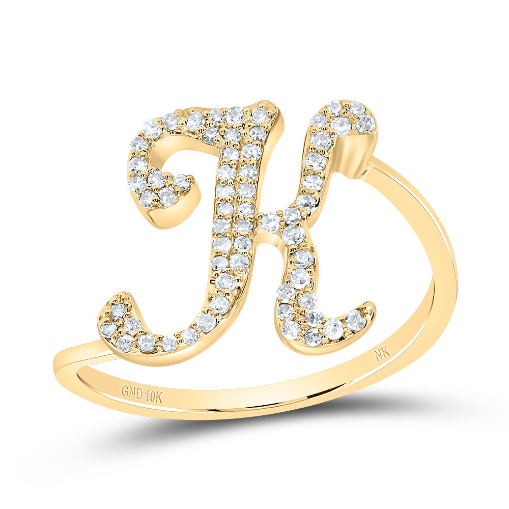 1/5CTW-DIA NK GIFT INITIAL "K" RING 7 Daisy Joyeria