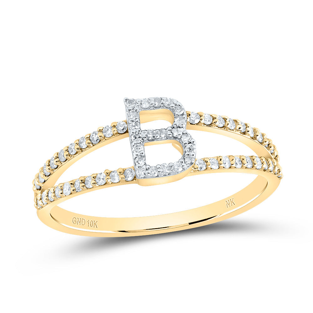 1/5CTW-DIA NK GIFT INITIAL "B" LADIES RING 7 Daisy Joyeria