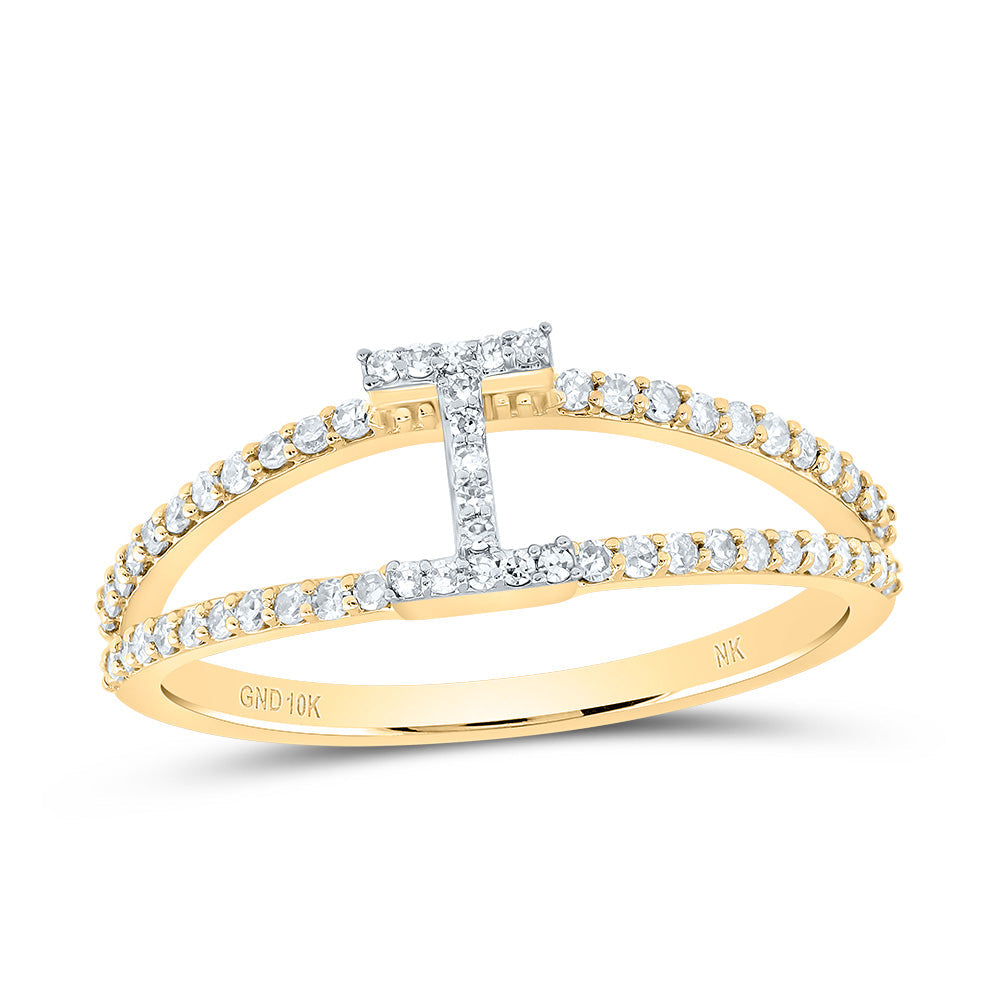 1/4CTW-DIA NK GIFT INITIAL "I" LADIES RING 7 Daisy Joyeria