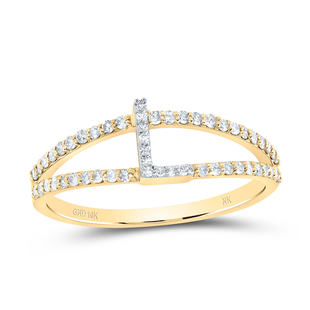 1/4CTW-DIA NK GIFT INITIAL "L" LADIES RING 7 Daisy Joyeria