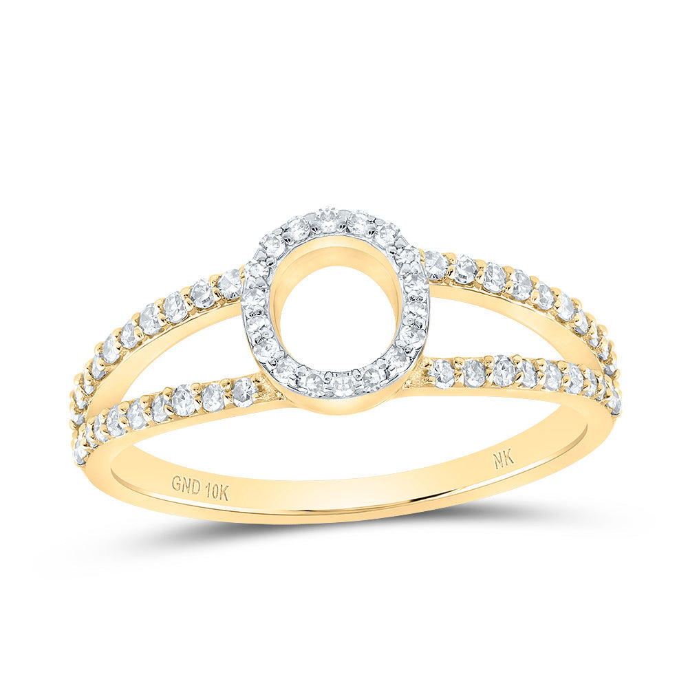 1/4CTW-DIA NK GIFT INITIAL "O" LADIES RING 7 Daisy Joyeria