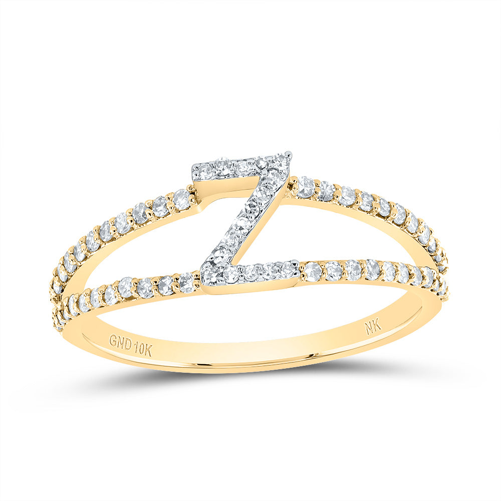 1/4CTW-DIA NK GIFT INITIAL "Z" LADIES RING 7 Daisy Joyeria