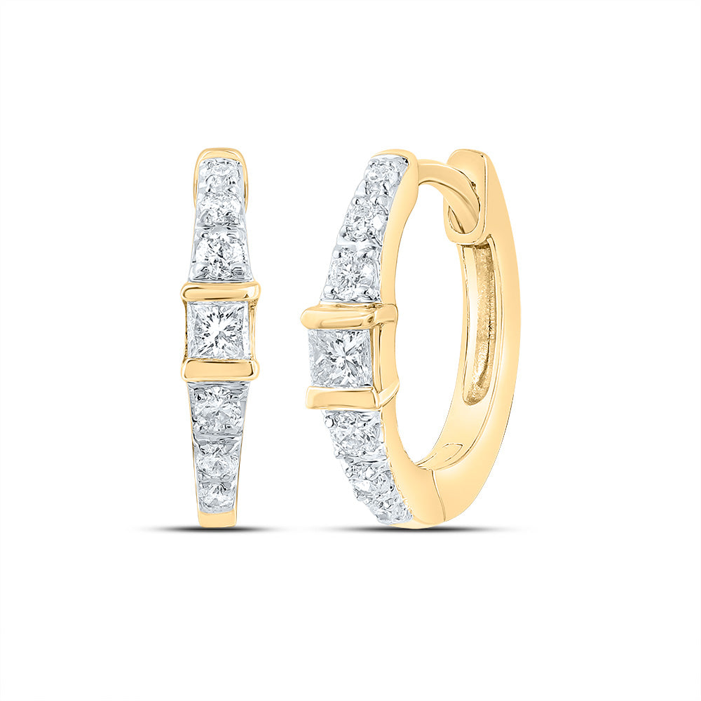 1/6CTW-DIA CN GIFT HOOP EARRING Daisy Joyeria