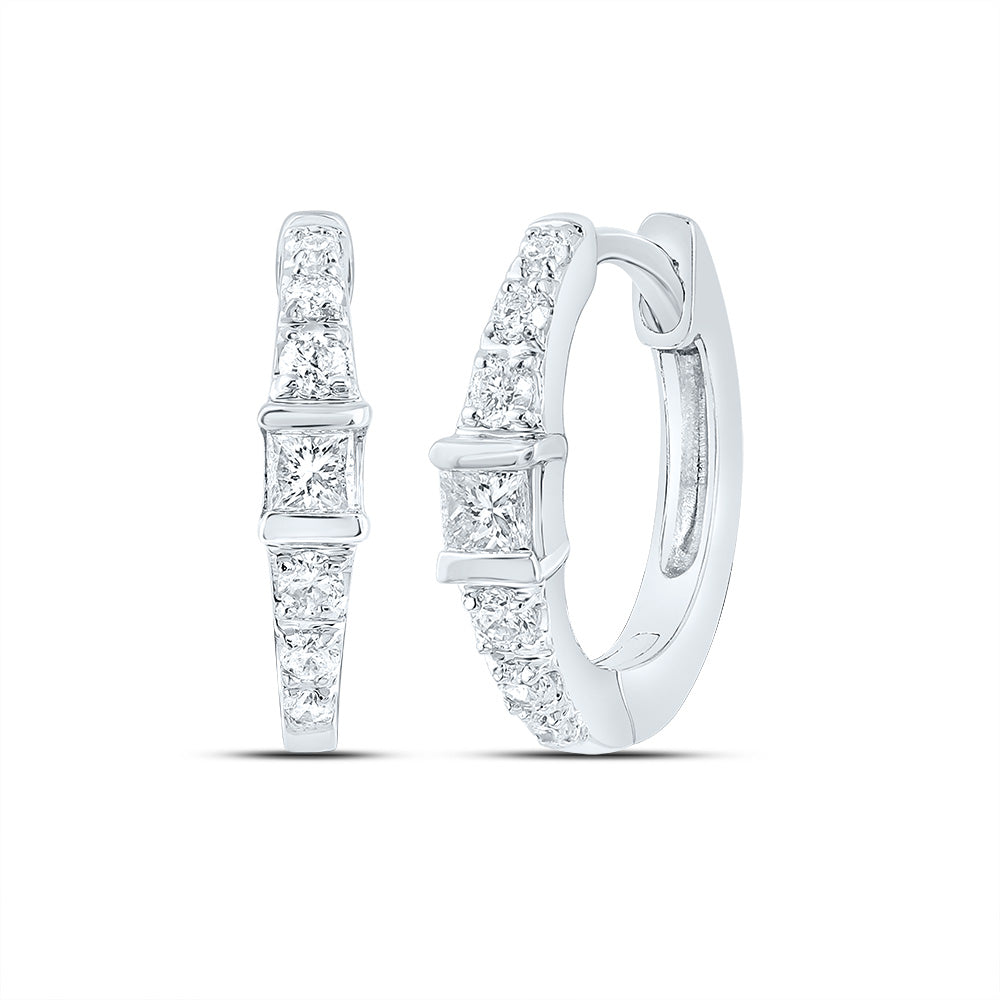 1/6CTW-DIA CN GIFT HOOP EARRING Daisy Joyeria