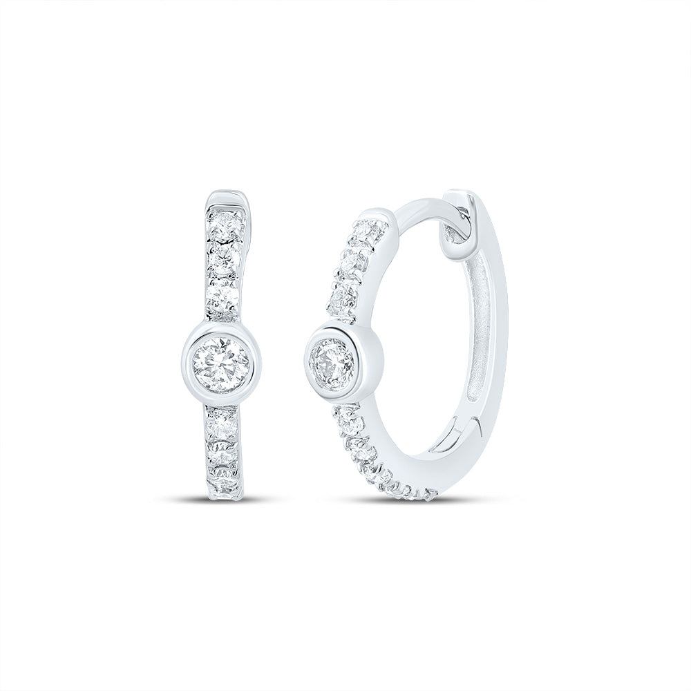 1/8CTW-DIA CN GIFT HOOP EARRING Daisy Joyeria