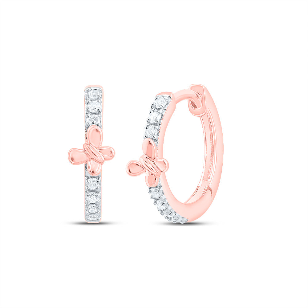 1/12CTW-DIA CN GIFT BUTTERFLY HOOP EARRING Daisy Joyeria