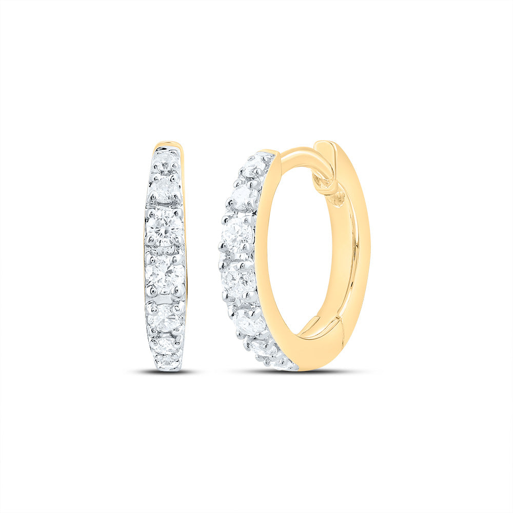 1/6CTW-DIA CN GIFT HOOP EARRING Daisy Joyeria