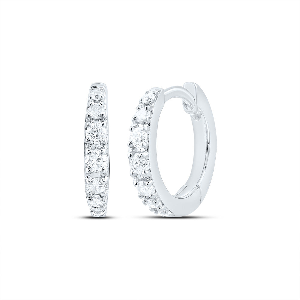 1/6CTW-DIA CN GIFT HOOP EARRING Daisy Joyeria