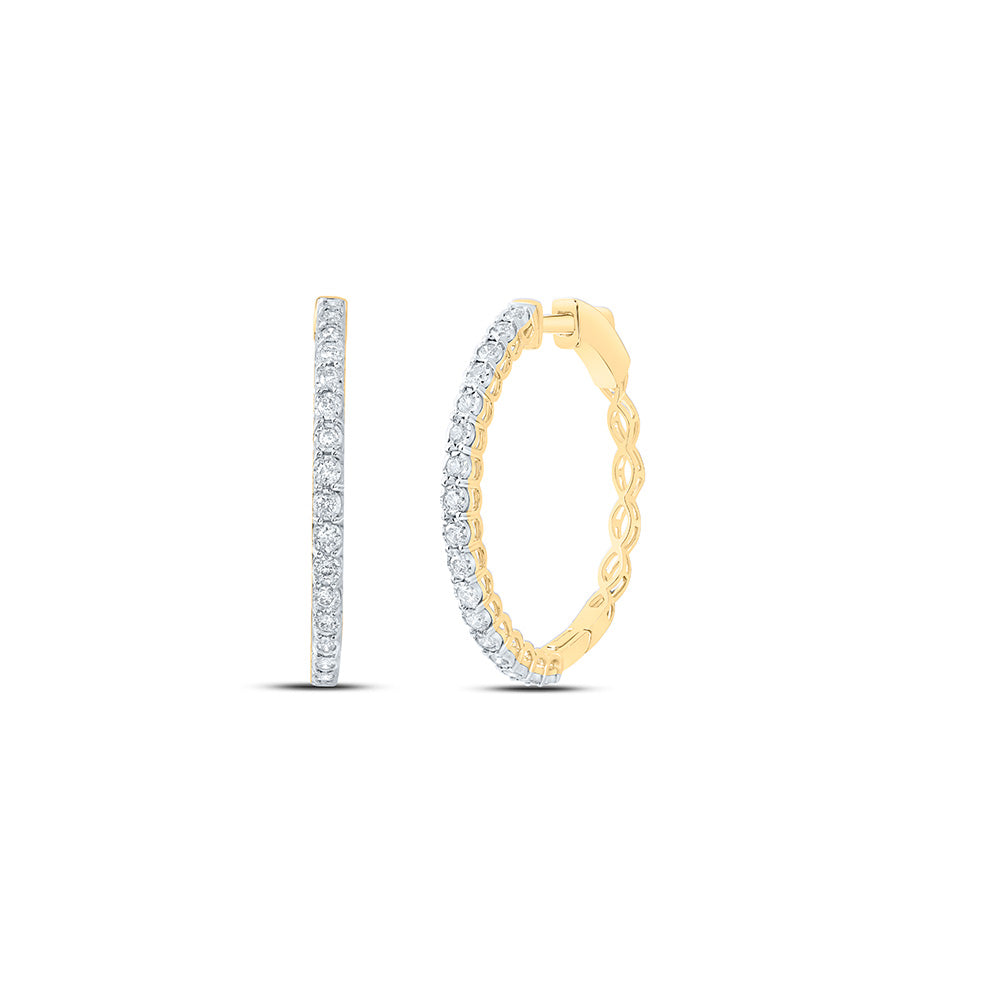 5/8CTW-DIA NK FASHION HOOP EARRING Daisy Joyeria