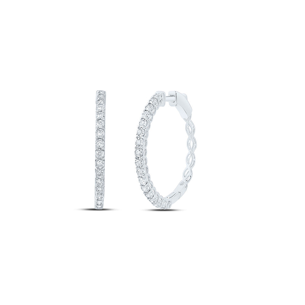 5/8CTW-DIA NK FASHION HOOP EARRING Daisy Joyeria