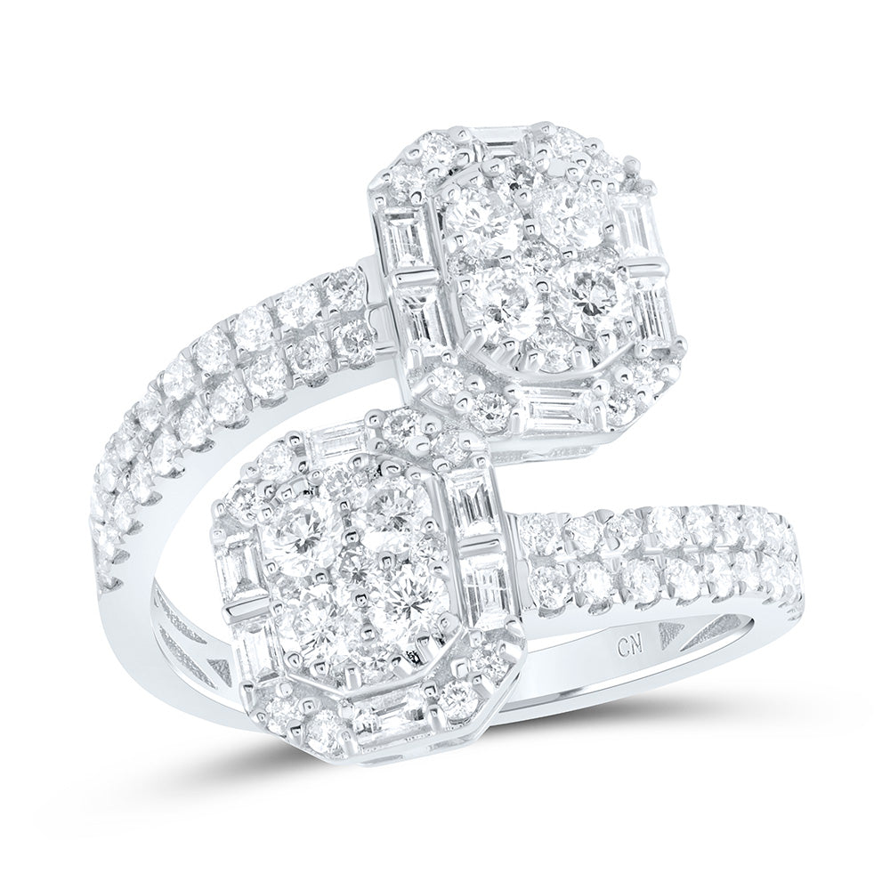 1 1/3CTW-DIA CN FASHION EMERALD CUFF RING 7 Daisy Joyeria