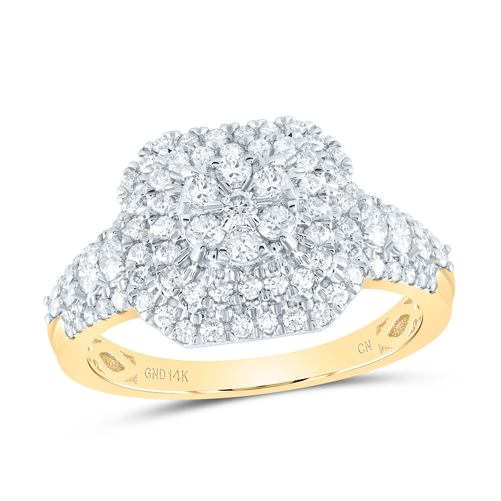 1 CTW-DIA CN FLOWER FASHION RING 7 Daisy Joyeria