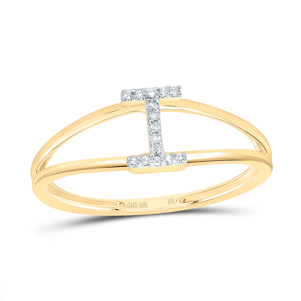 1/20CTW-DIA NK GIFT INITIAL "I" LADIES RING 7 Daisy Joyeria