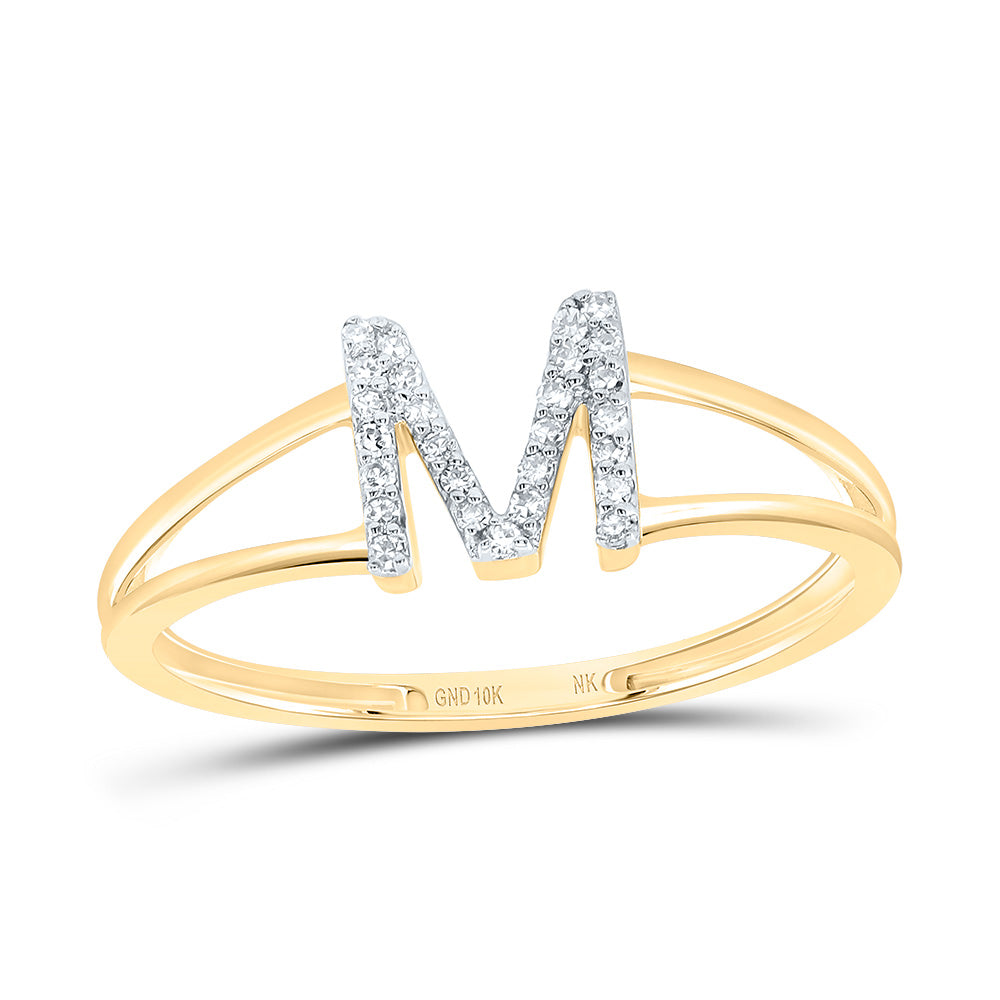 1/12CTW-DIA NK GIFT INITIAL "M" LADIES RING 7 Daisy Joyeria