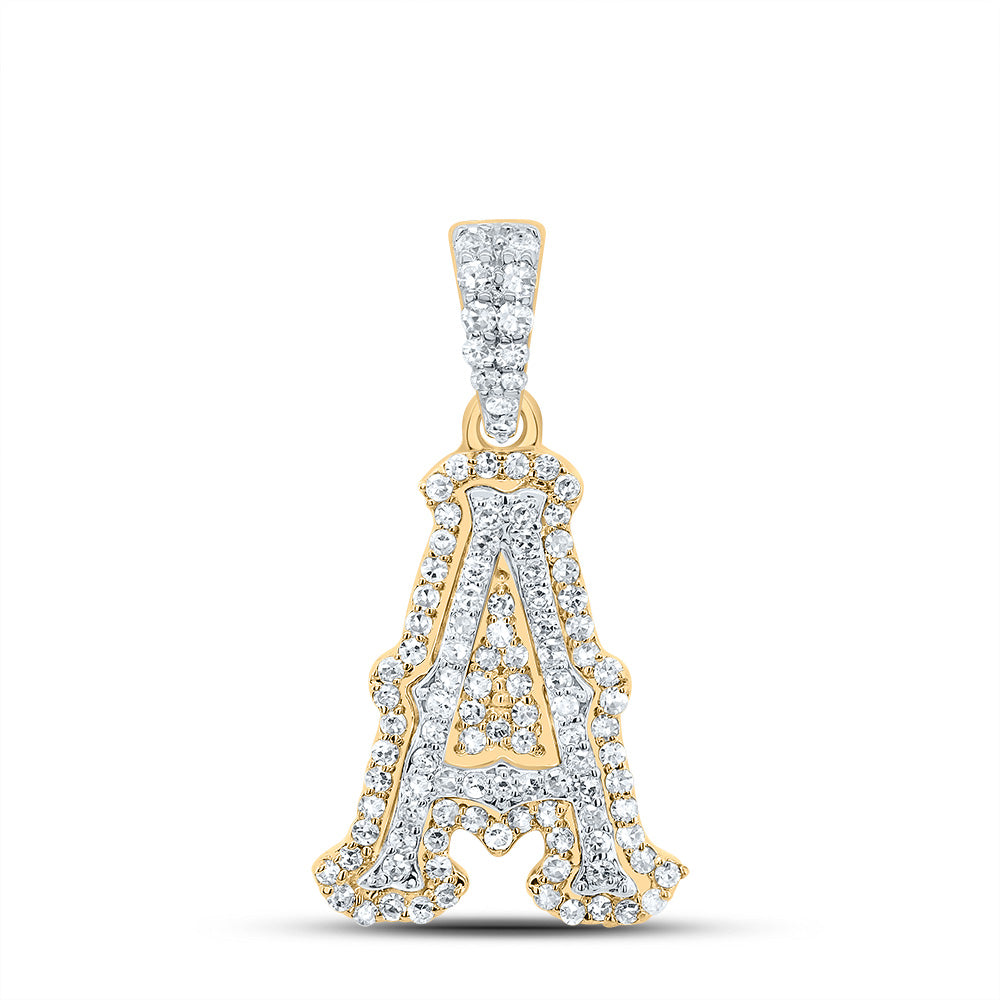 1/3CTW-NAT DIA NK FASHION INITIAL "A" PENDANT Daisy Joyeria