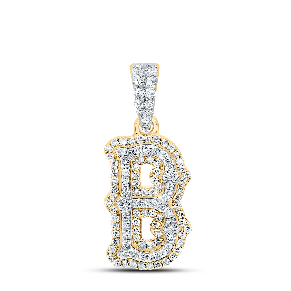 3/8CTW-NAT DIA NK FASHION INITIAL "B" PENDANT Daisy Joyeria