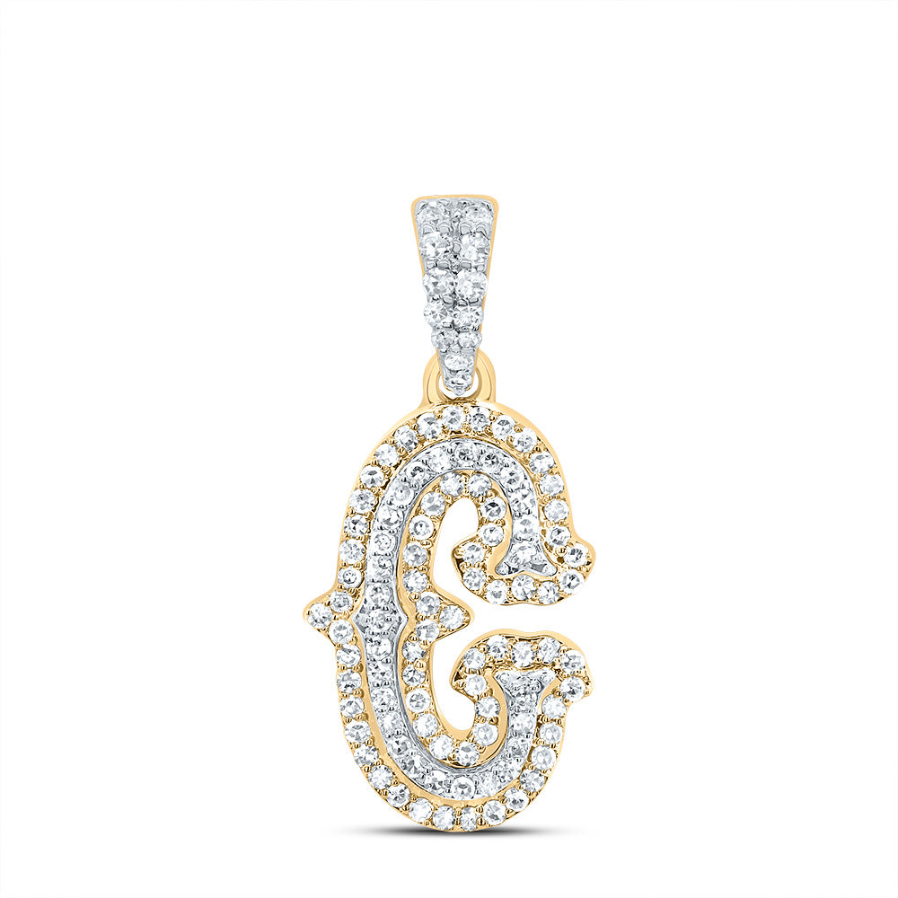 1/3CTW-NAT DIA NK FASHION INITIAL "C" PENDANT Daisy Joyeria