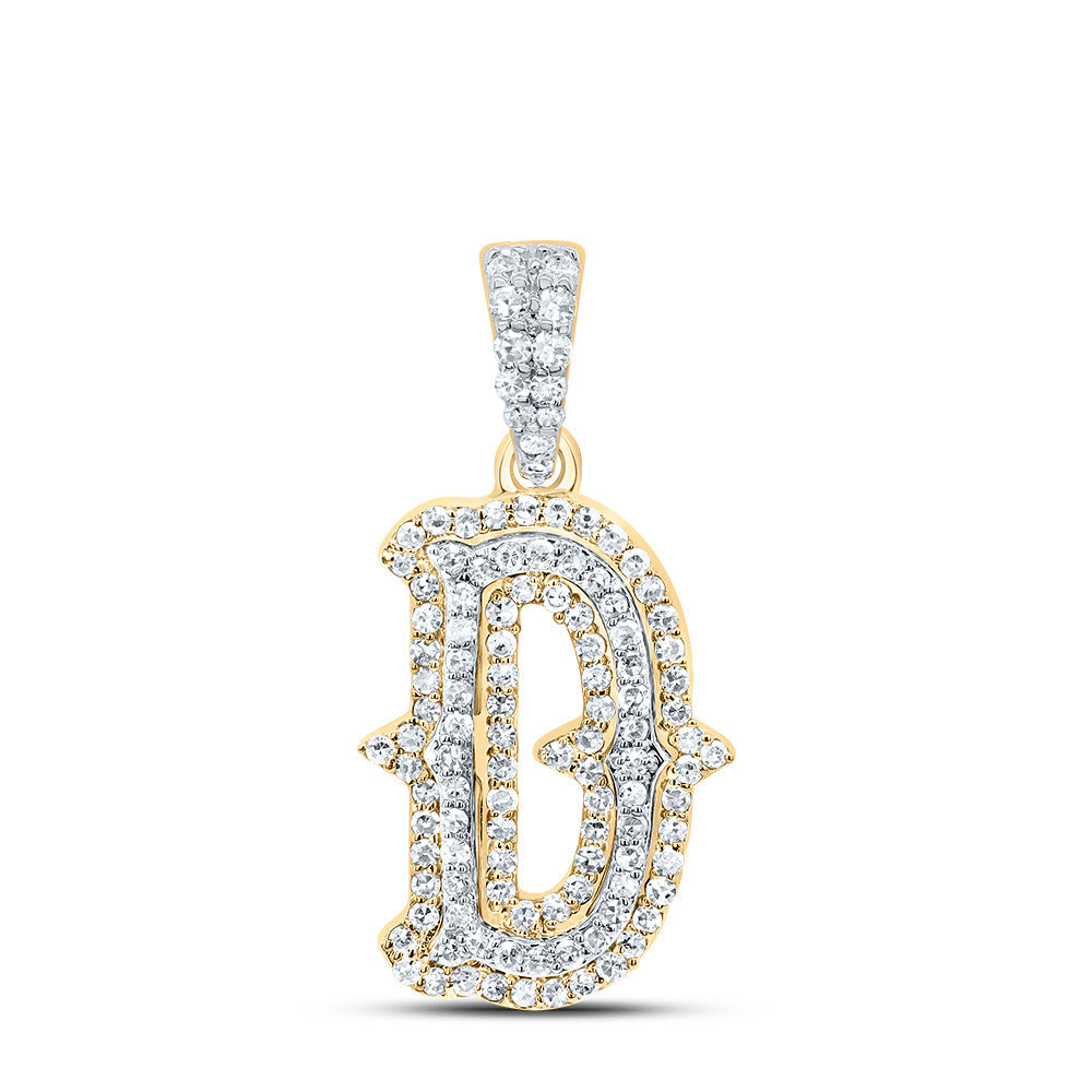 1/3CTW-NAT DIA NK FASHION INITIAL "D" PENDANT Daisy Joyeria