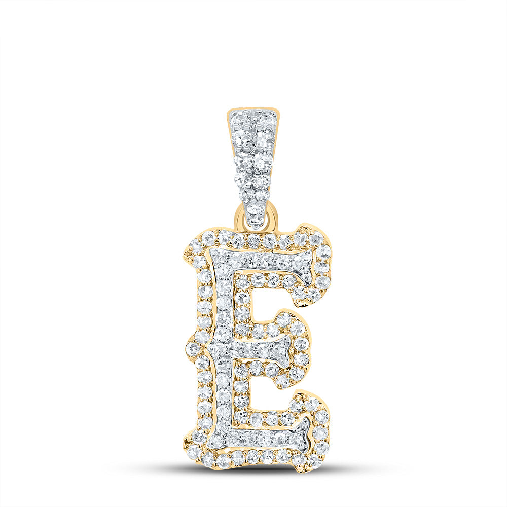 1/3CTW-NAT DIA NK FASHION INITIAL "E" PENDANT Daisy Joyeria