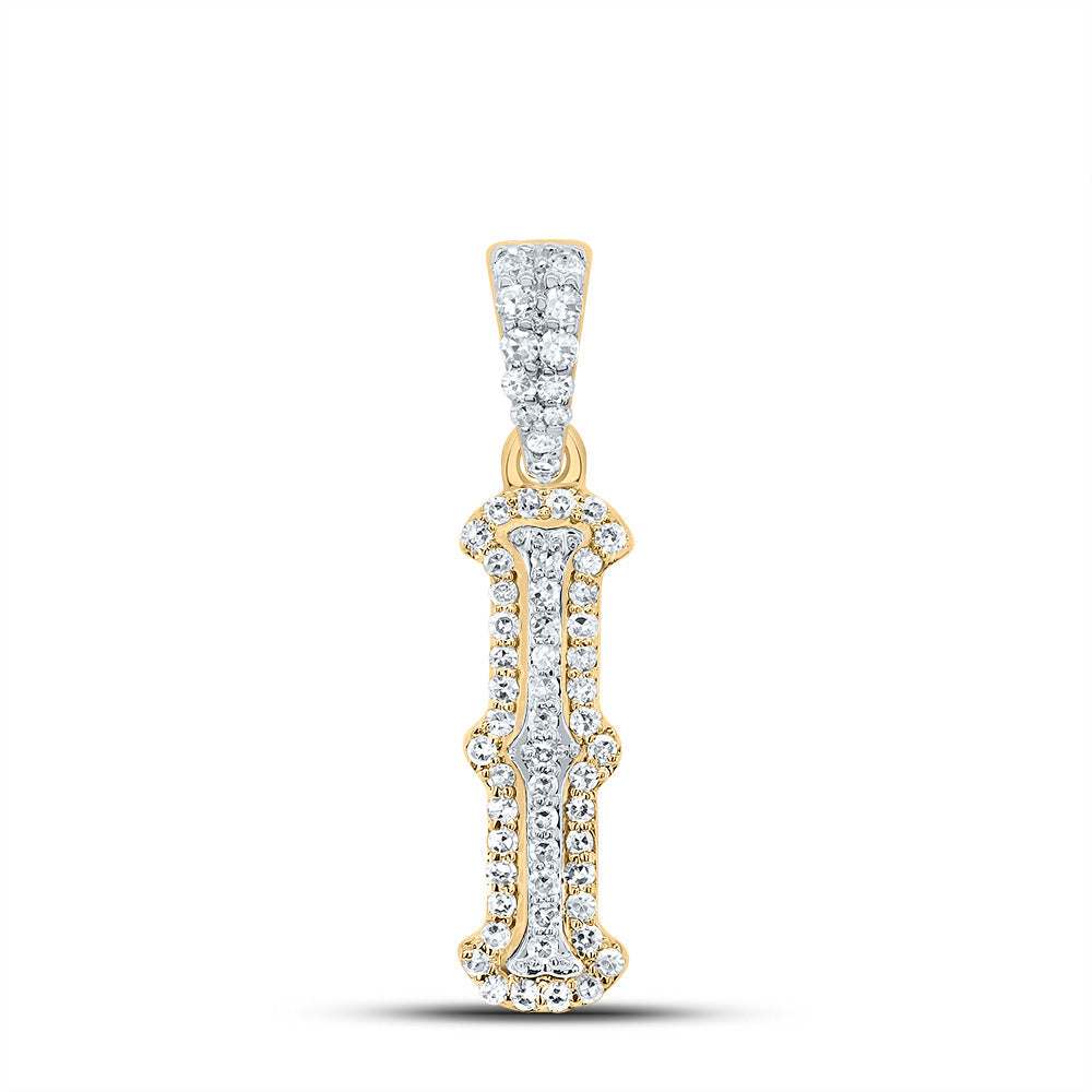 1/5CTW-NAT DIA NK FASHION INITIAL "I" PENDANT Daisy Joyeria