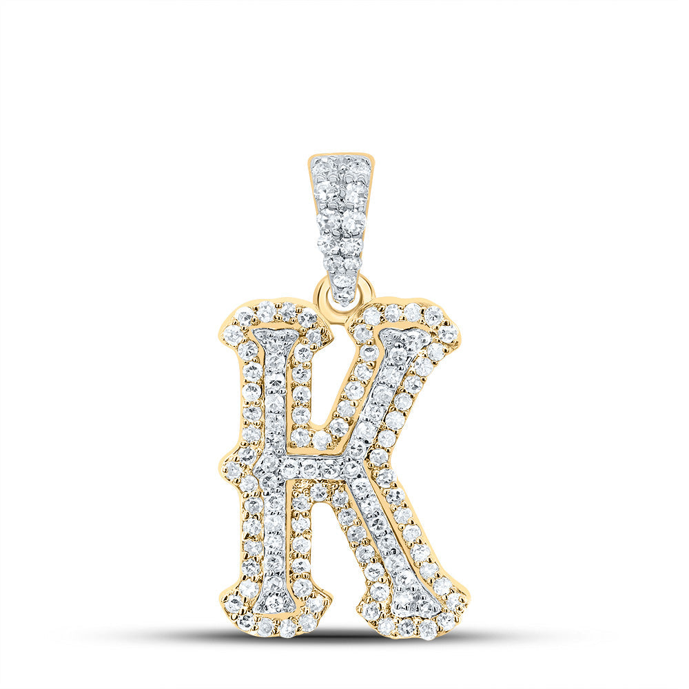 1/3CTW-NAT DIA NK FASHION INITIAL "K" PENDANT Daisy Joyeria
