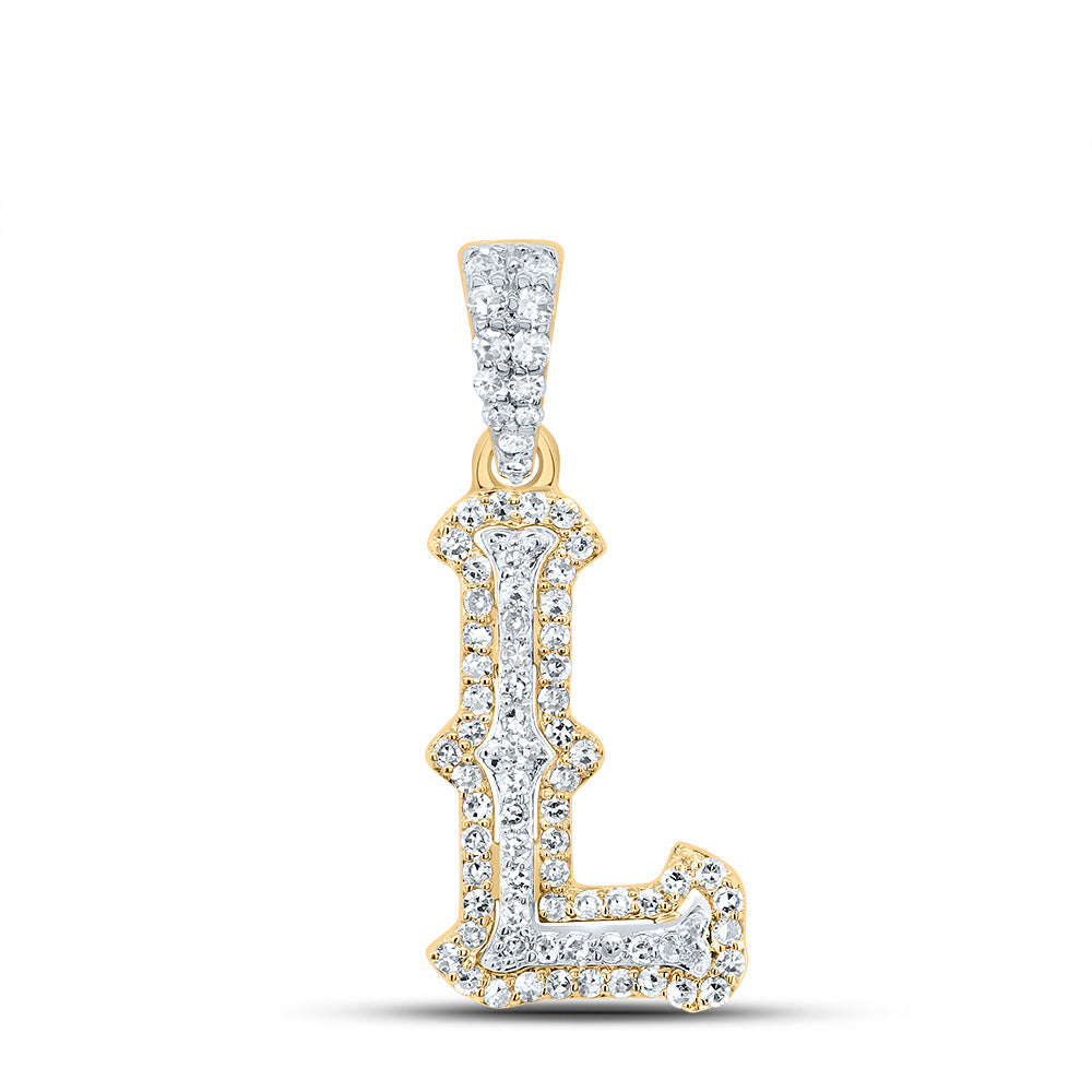 1/4CTW-NAT DIA NK FASHION INITIAL "L" PENDANT Daisy Joyeria