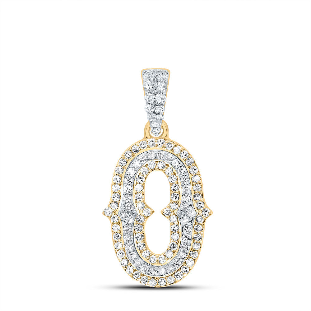 1/3CTW-DIA NK FASHION INITIAL "O" PENDANT Daisy Joyeria