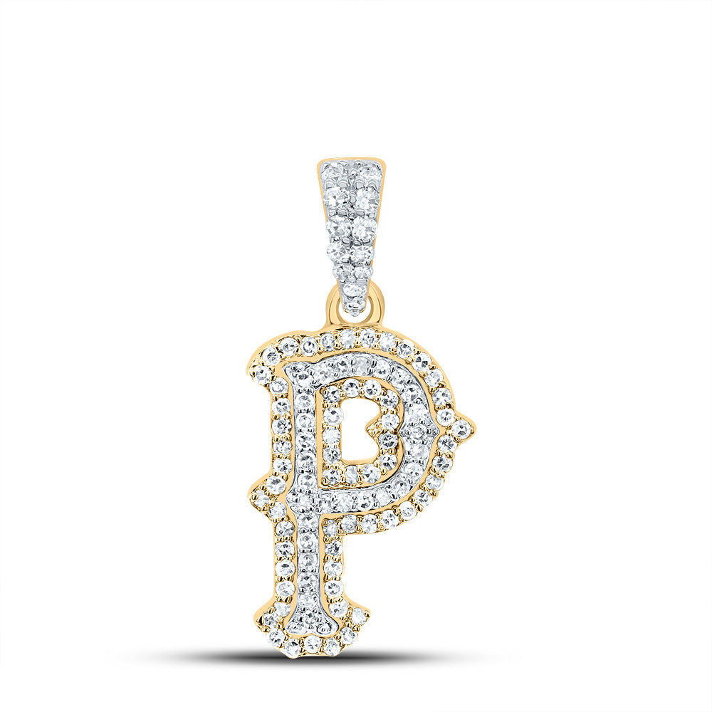 1/3CTW-NAT DIA NK FASHION INITIAL "P" PENDANT Daisy Joyeria