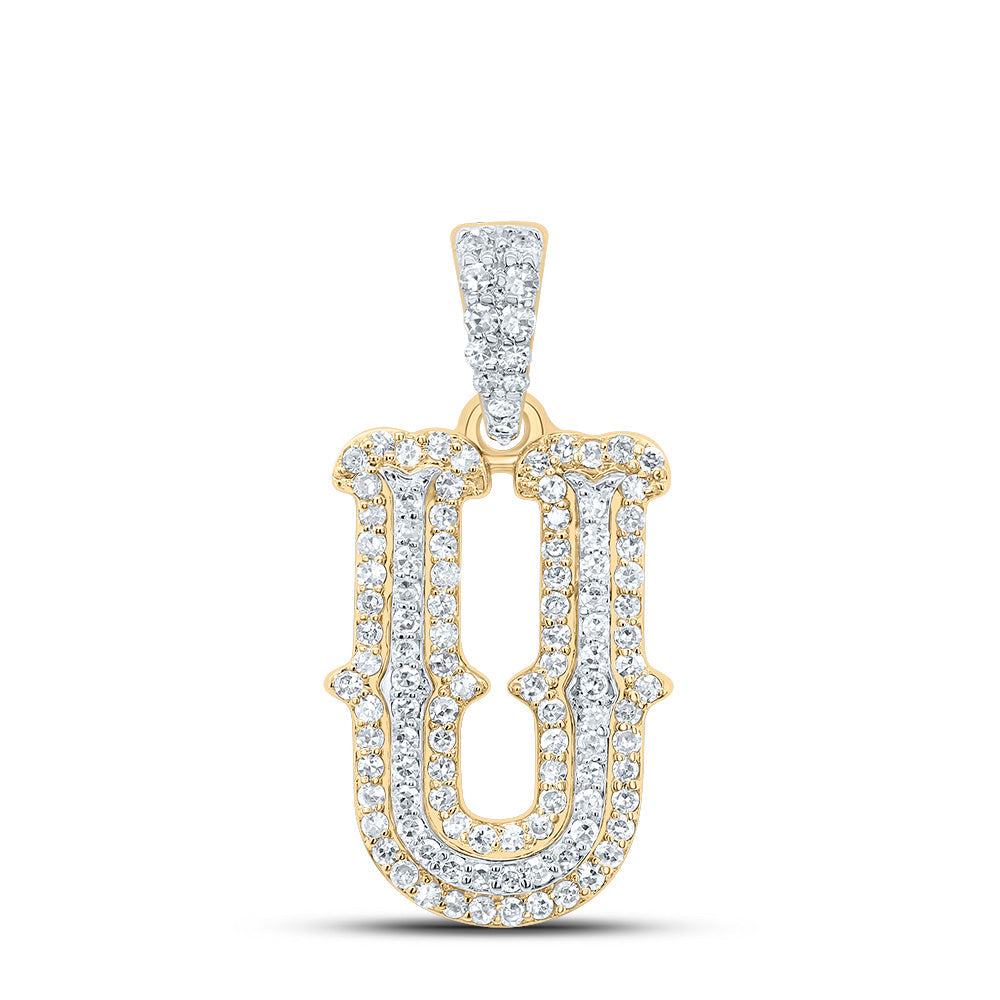 1/3CTW-NAT DIA NK FASHION INITIAL "U" PENDANT Daisy Joyeria