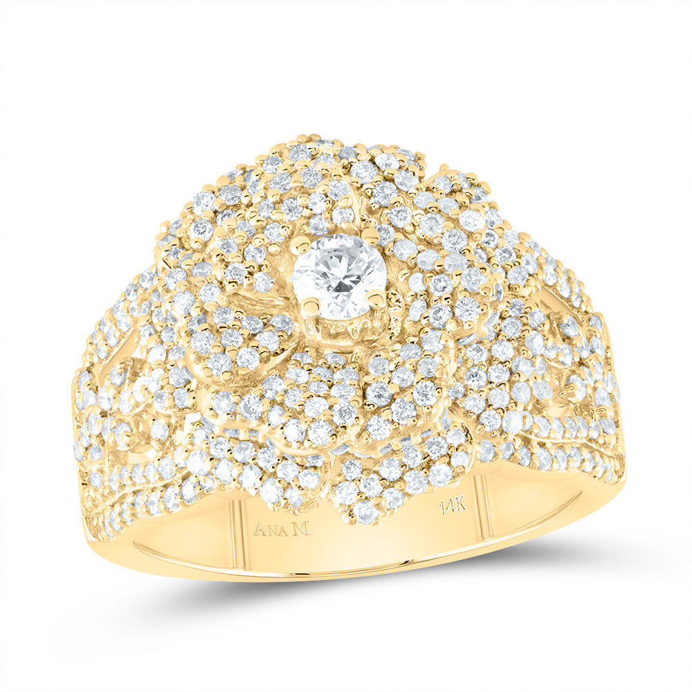 1 3/8CTW-DIA ANA M FASHION ROSE RING 7 Daisy Joyeria