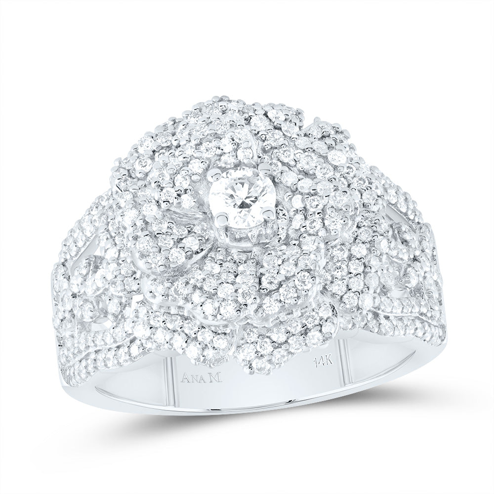 1 3/8CTW-DIA ANA M FASHION ROSE RING 7 Daisy Joyeria