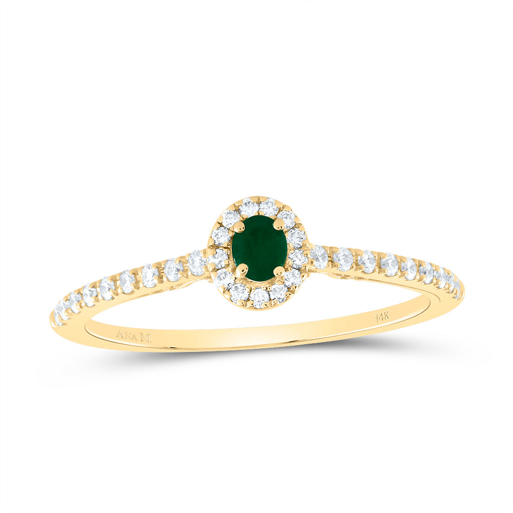 1/5CTW-DIA ANA M 3X2.5MM OV-EM NAT GEM RING 7 Daisy Joyeria