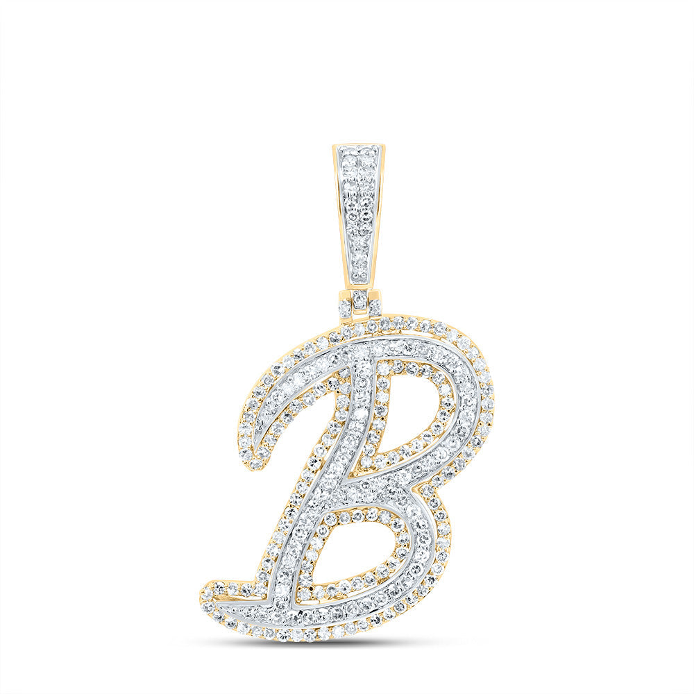 7/8CTW-DIA NK FASHION INITIAL "B" PENDANT Daisy Joyeria