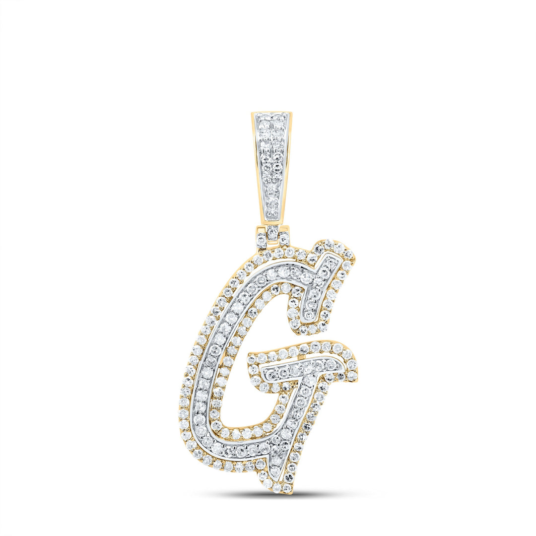 3/4CTW-DIA NK FASHION INITIAL "G" PENDANT Daisy Joyeria