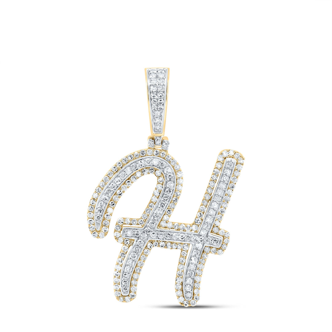 1CTW-DIA NK FASHION INITIAL "H" PENDANT Daisy Joyeria