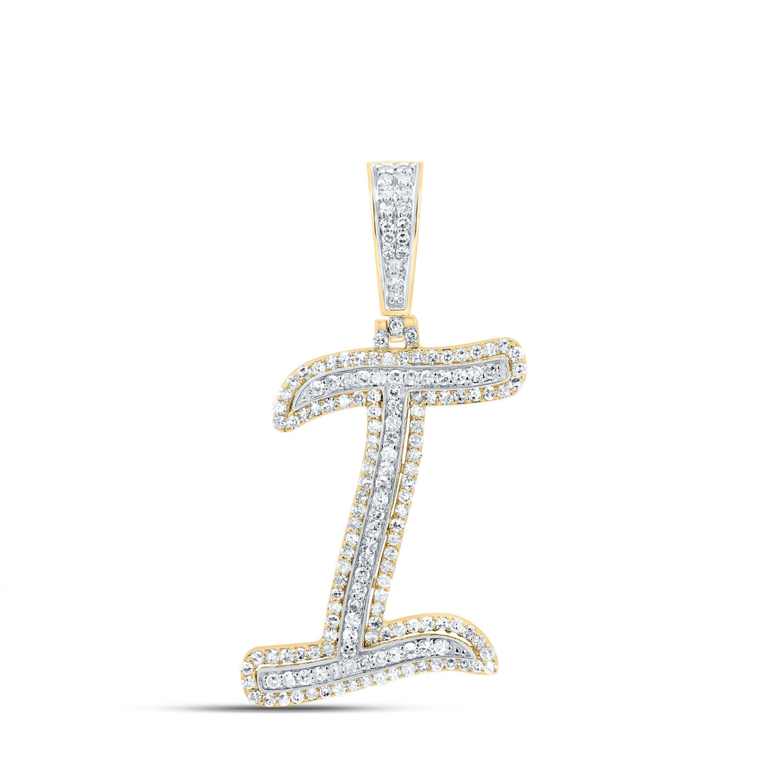 3/4CTW-DIA NK FASHION INITIAL "I" PENDANT Daisy Joyeria