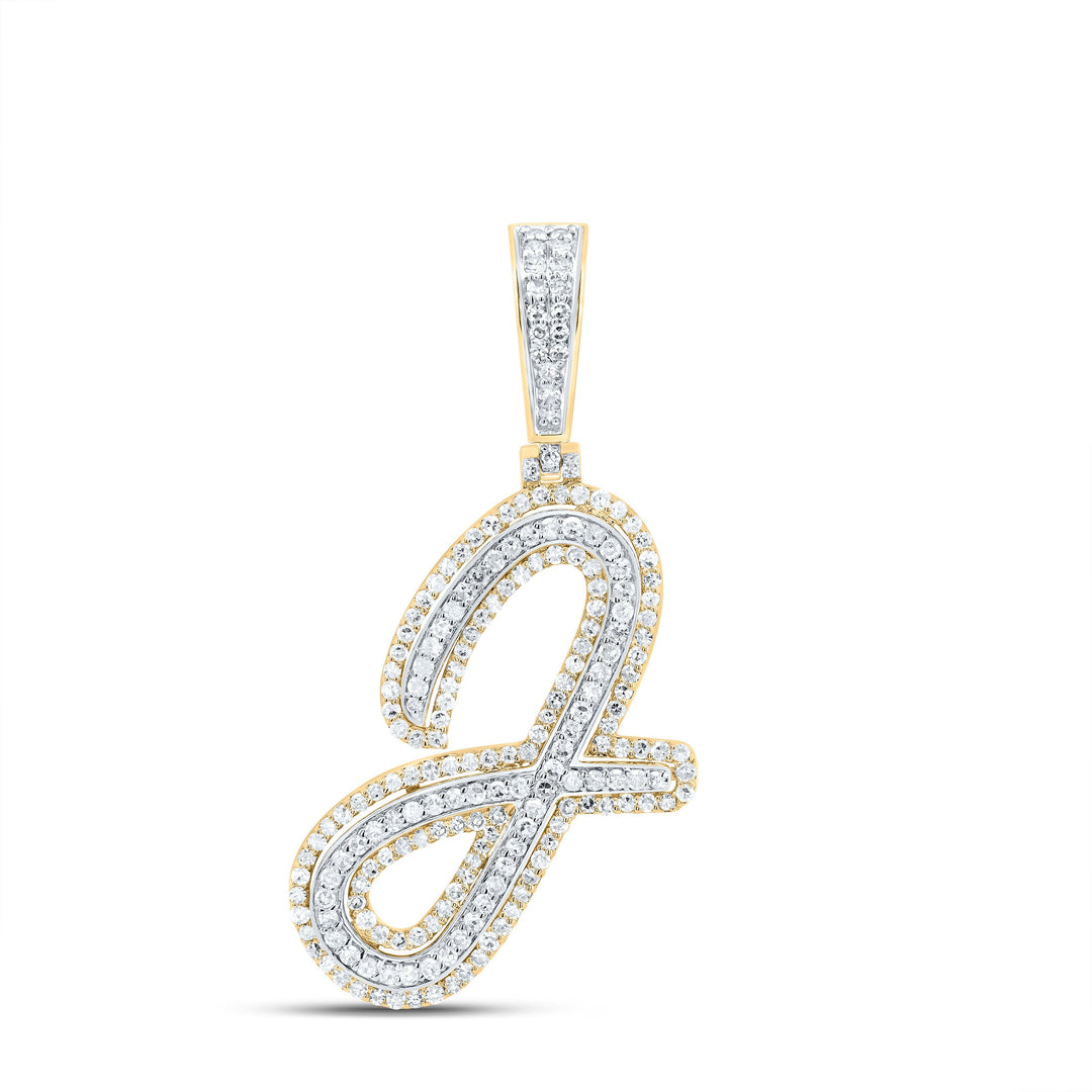 7/8CTW-DIA NK FASHION INITIAL "J" PENDANT Daisy Joyeria