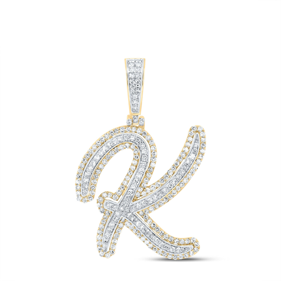 1CTW-DIA NK FASHION INITIAL "K" PENDANT Daisy Joyeria