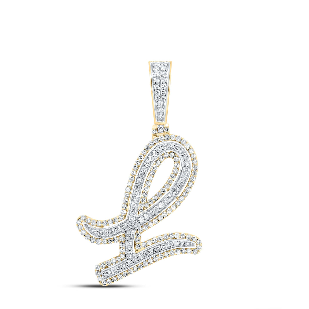 7/8CTW-DIA NK FASHION INITIAL "L" PENDANT Daisy Joyeria