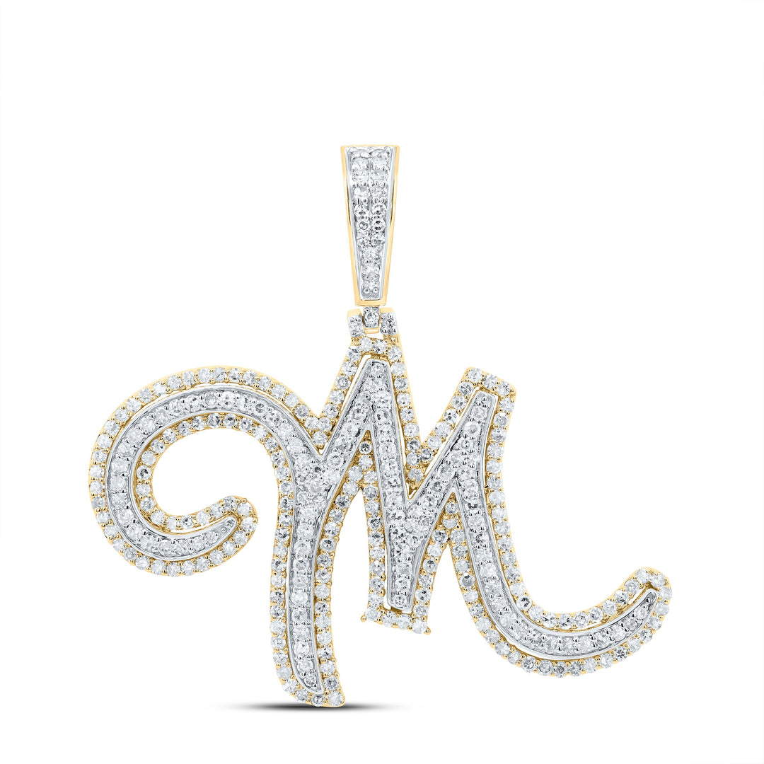 1 1/4CTW-DIA NK FASHION INITIAL "M" PENDANT Daisy Joyeria