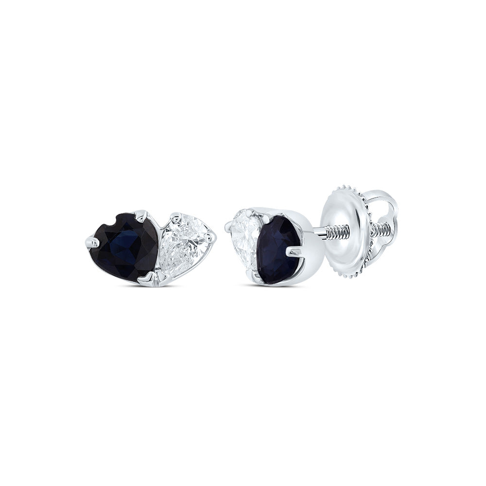 1/10CTW-NAT DIA ANA M 3MM HT-BS NAT GEM HEART STUD EARRING Daisy Joyeria