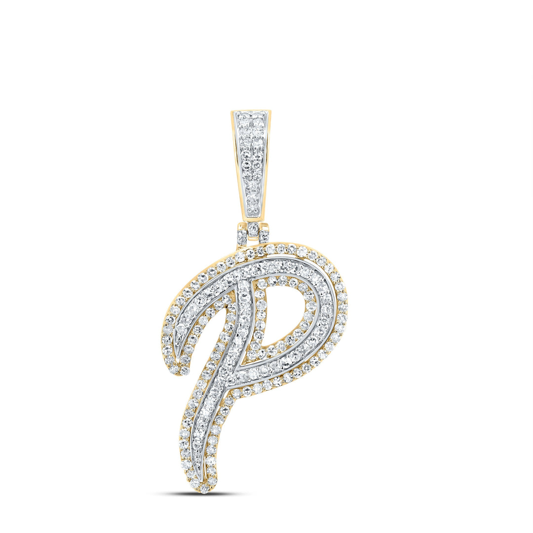 3/4CTW-DIA NK FASHION INITIAL "P" PENDANT Daisy Joyeria