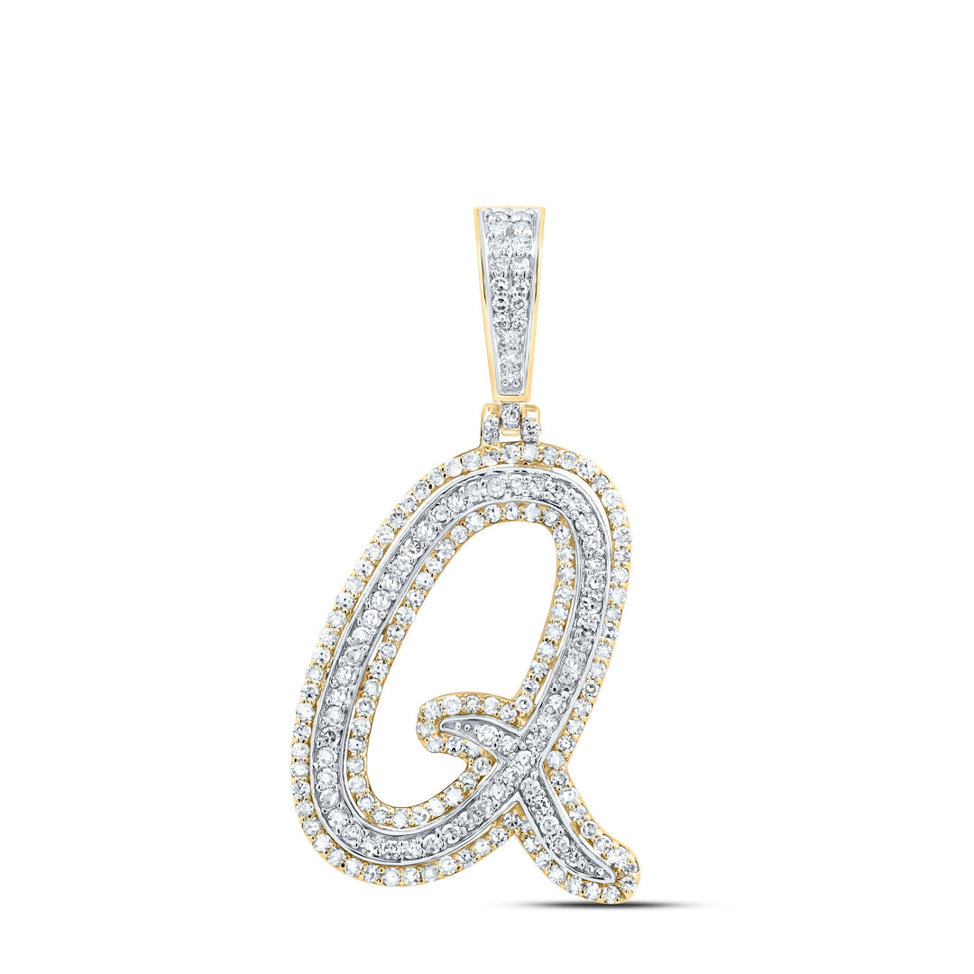 3/4CTW-DIA NK FASHION INITIAL "Q" PENDANT Daisy Joyeria