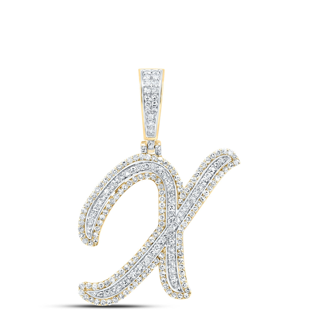 7/8CTW-DIA NK FASHION INITIAL "X" PENDANT Daisy Joyeria