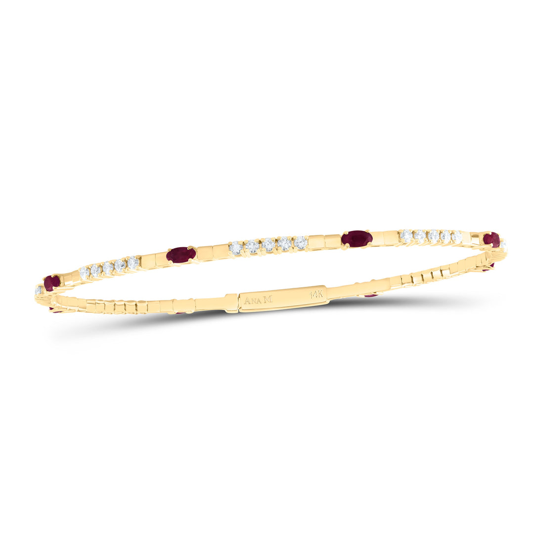 3/4CTW-DIA ANA M 1 1/4CTW OV-RU NAT GEM BANGLE (60X50MM) Daisy Joyeria