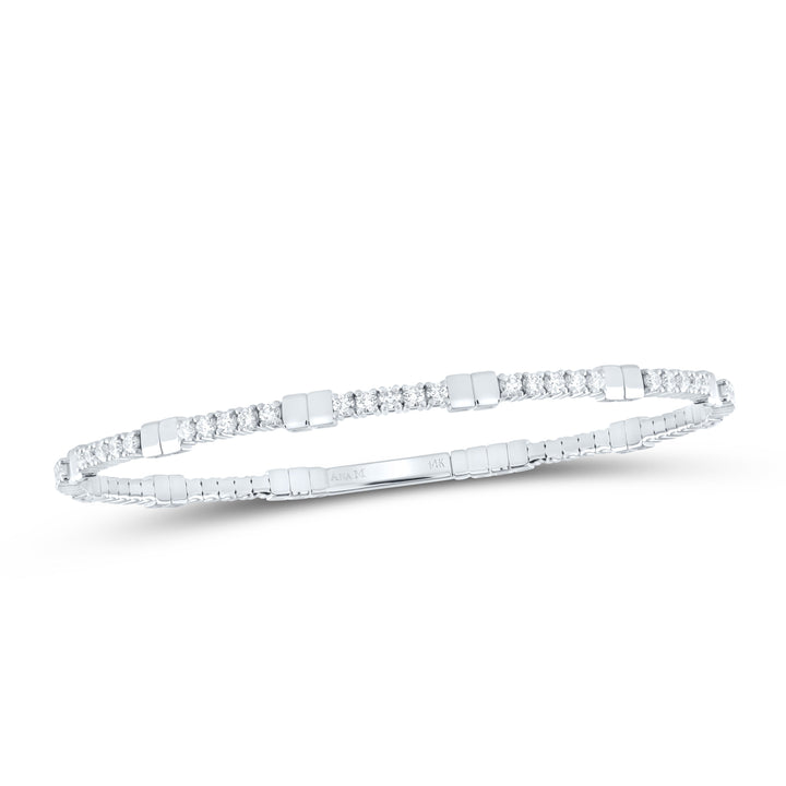 1 3/8CTW-DIA ANA M FASHION FLEXIBLE BANGLE (60X50MM) Daisy Joyeria