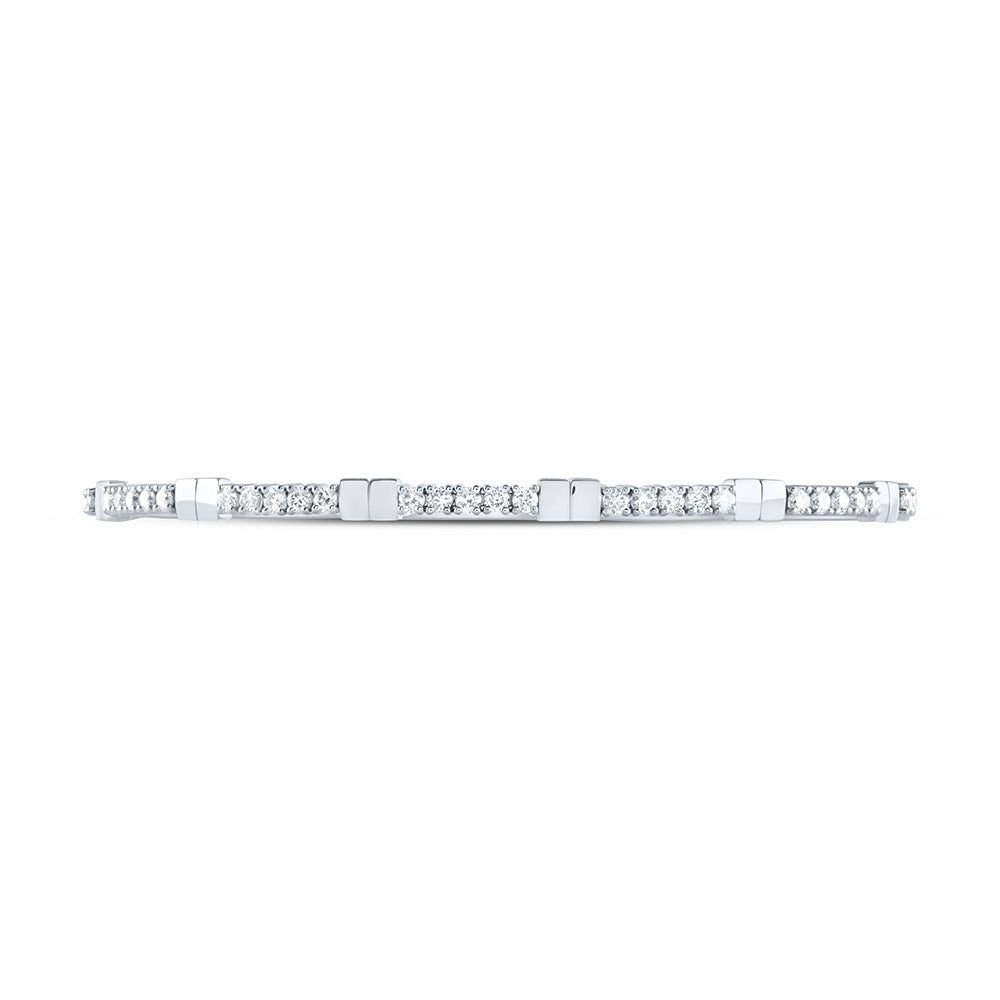 1 3/8CTW-DIA ANA M FASHION FLEXIBLE BANGLE (60X50MM) Daisy Joyeria